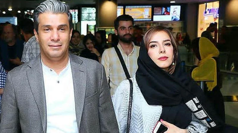 آریا عظیمی نژاد و همسرش